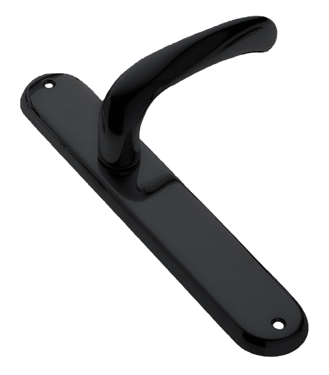 Ручка дверная GOLF PL NERO-ST на планке цвет черный soft touch