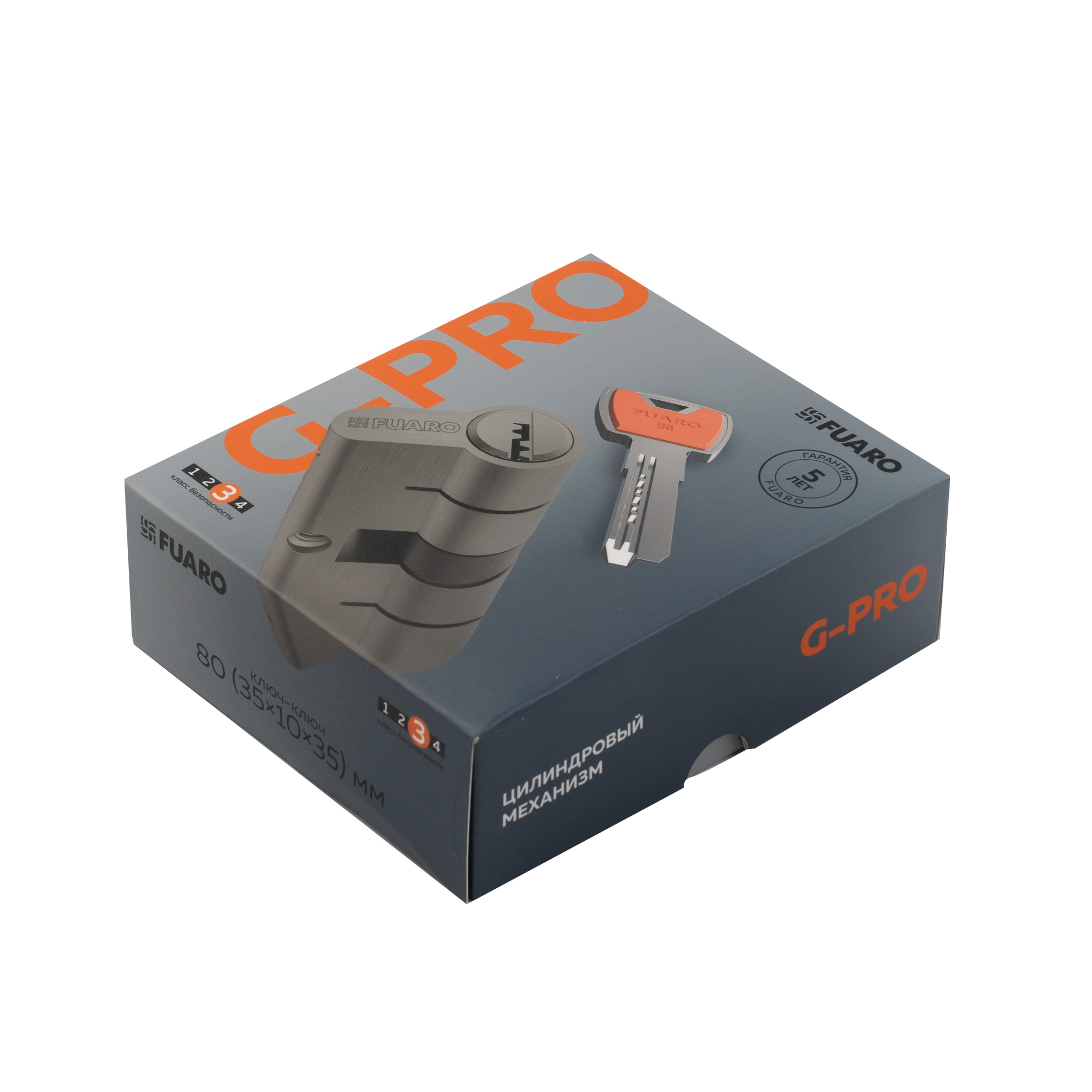 Цилиндровый Fuaro (Фуаро) механизм 3 класса безопасности G-PRO5000 Key 80 (30+10+40) SSC 5Key - Вид 3