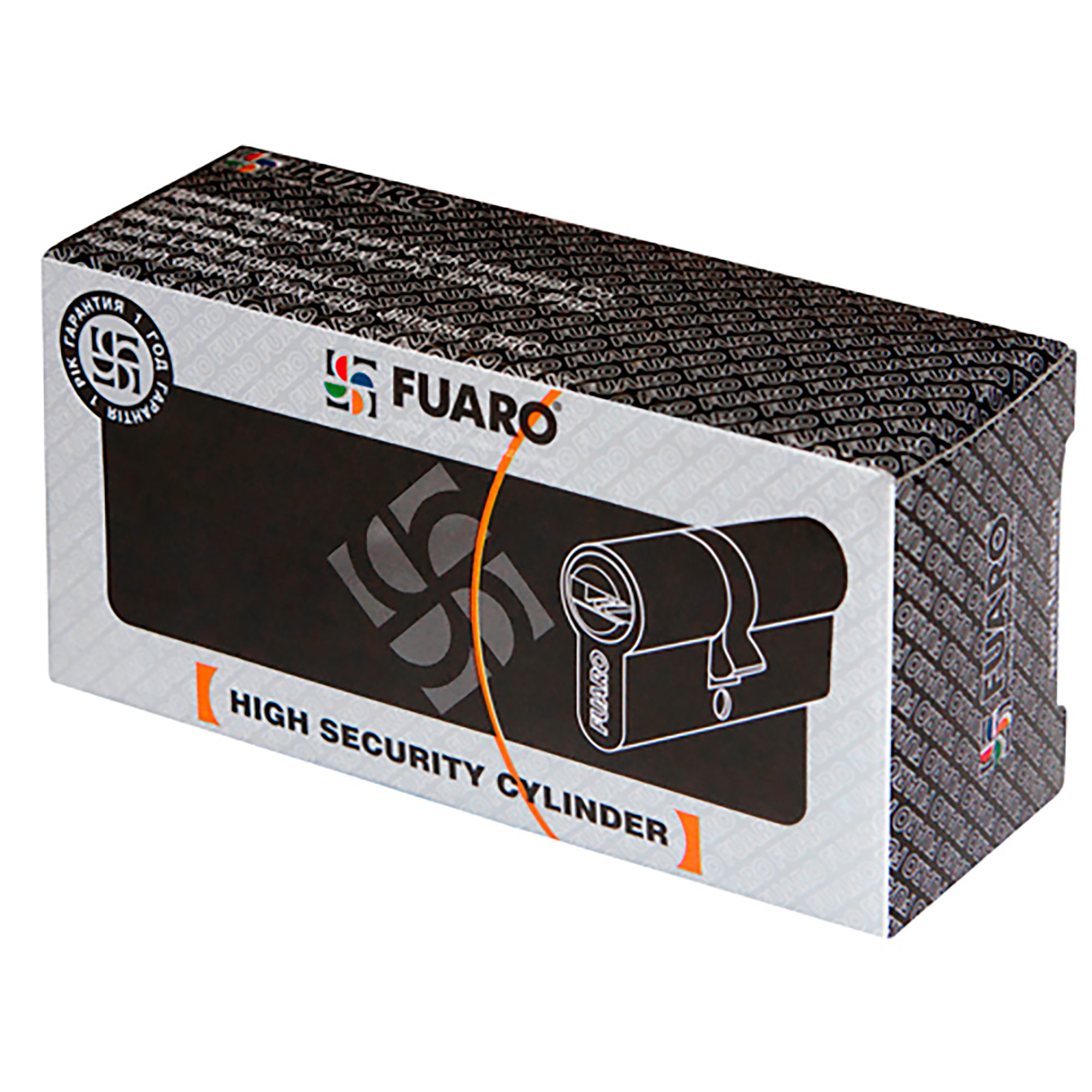 Цилиндровый Fuaro (Фуаро) механизм (100 CA/105) 1000CAKey105(30+10+65) CP хром 3Key - Вид 3