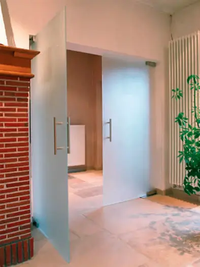 Маятниковая стеклянная дверь МД-2