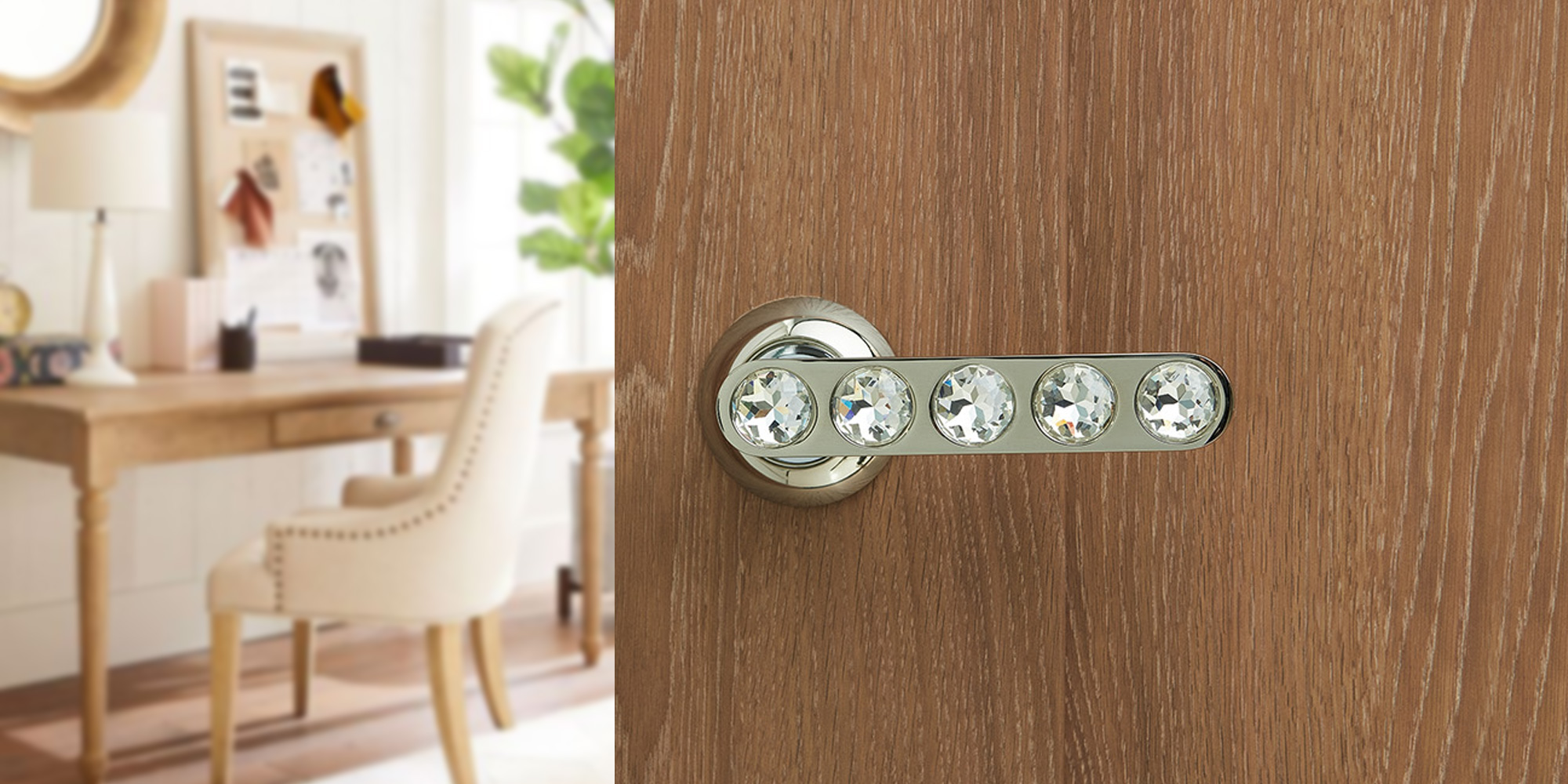 Ручка межкомнатная Bravia 200 P.CHROME/CRYSTAL - Вид 3