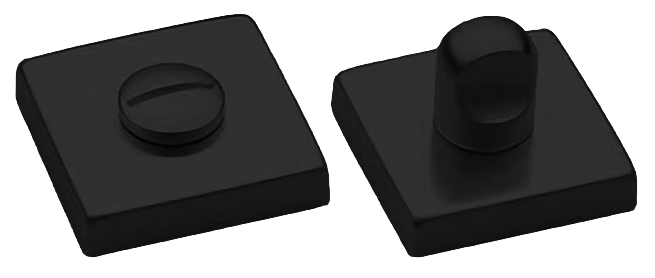 Завертка LUX-WC-WC-S4-E NERO-ST сантехническая на квадратной розетке цвет черный soft touch