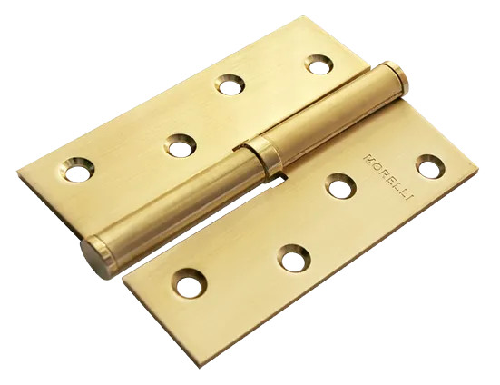 Петля карточная стальная разъемная MSD 100X70X2.5 SG L левая, врезная на круглой оси, цвет матовое золото