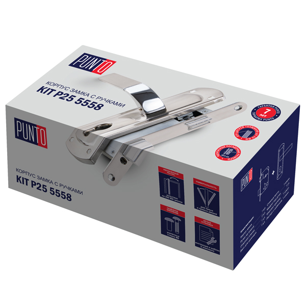 Корпус замка Punto (Пунто) с ручкой LOCKSET25.ORION.5558-1 (KIT P25 5558 ORION) AB бронза - Вид 3