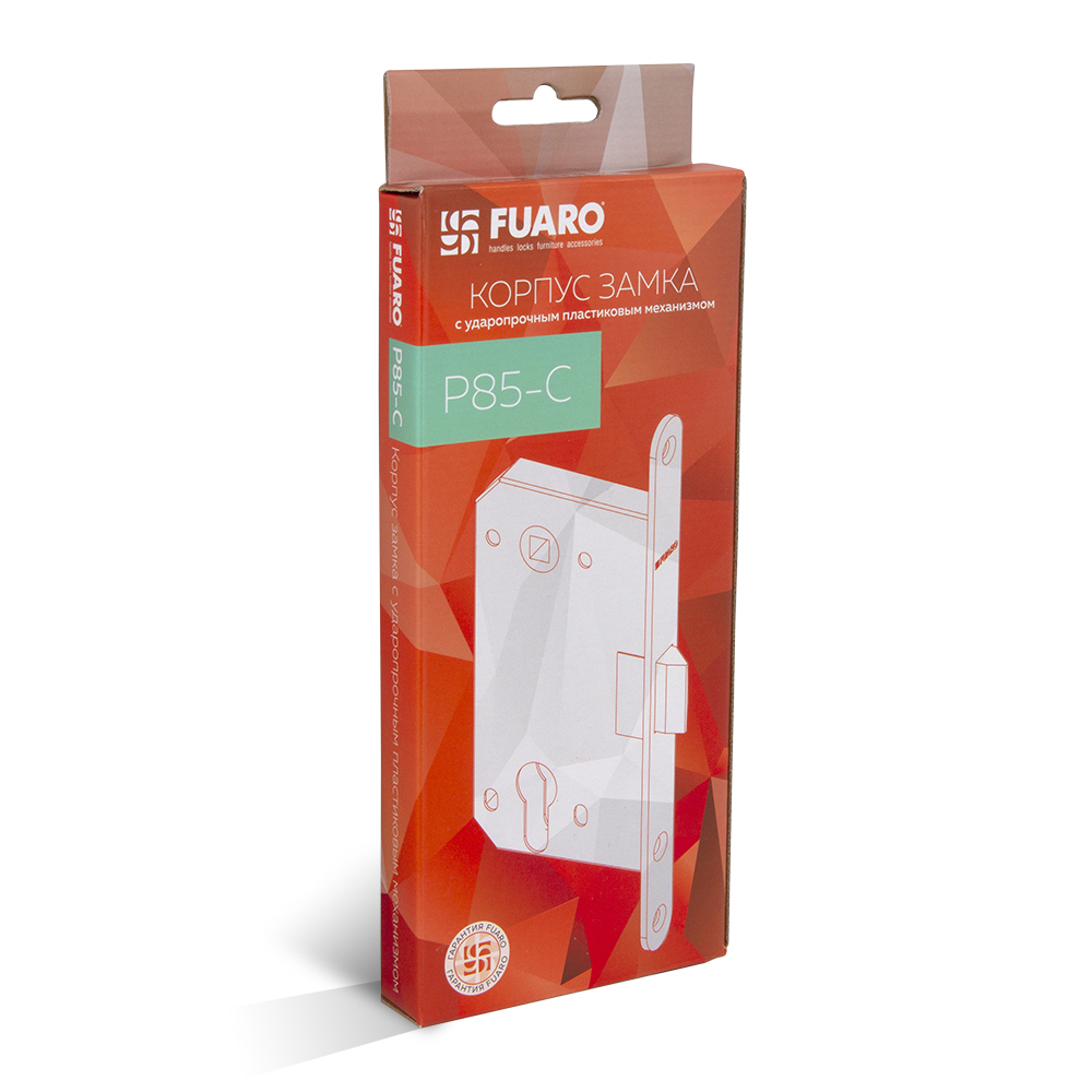 Корпус Fuaro (Фуаро) врезного замка c защёлкой PLASTP85C-50 (P85C-50) WH белый - Вид 2