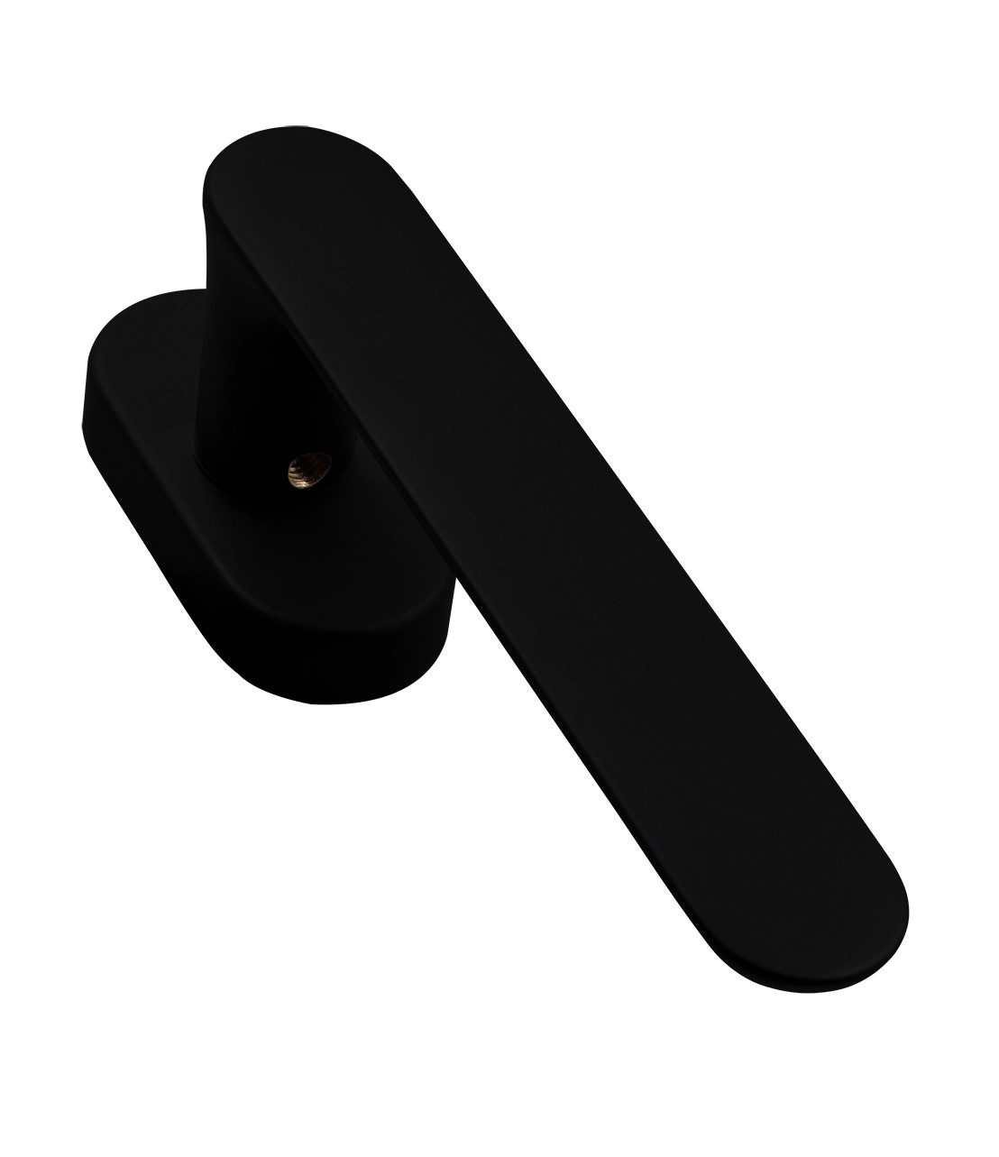 Ручка оконная LE BOAT W1 NERO-ST на прямоугольной розетке, цвет черный soft-touch, латунь - Вид 3