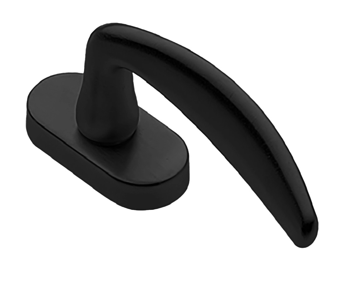 Ручка дверная MOGADOR W1 NERO-ST оконная с 4-х позицион. механизмом цвет черный soft touch
