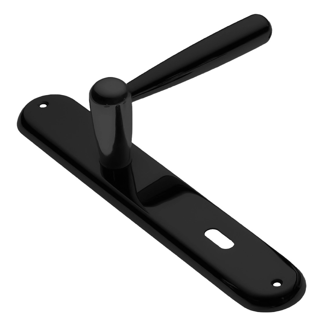 Ручка дверная PINOKKIO PL NERO-ST на планке цвет черный soft touch