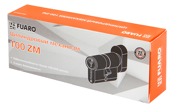 Цилиндровый Fuaro (Фуаро) механизм (100 ZM/70) 1000ZMKnob70(30+10+30) CP хром 5Key с вертушкой - Вид 3