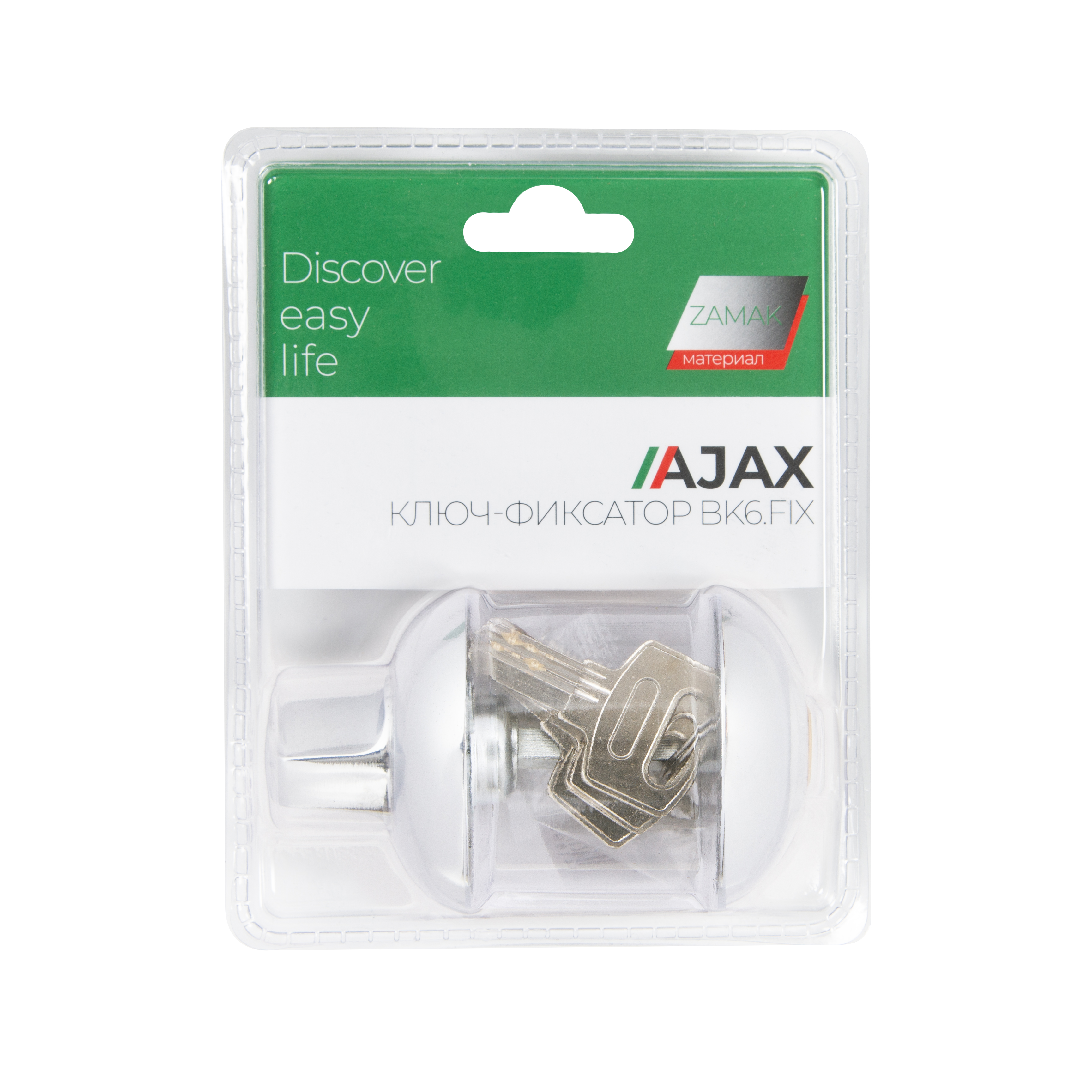 Ручка поворотная Ajax (Аякс) с фиксацией ключом BK6.FIX.JR CP-8 хром - Вид 3