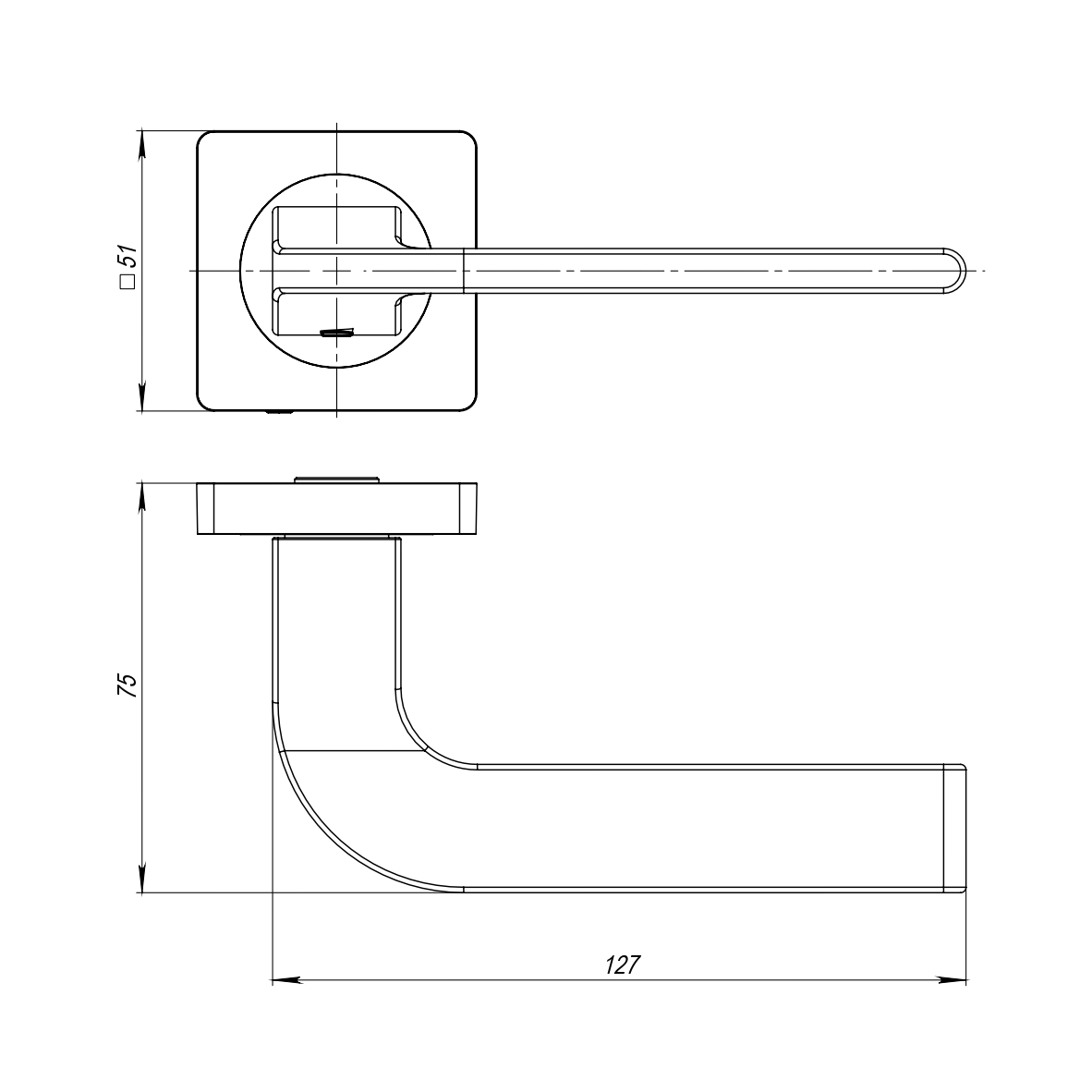 Ручка Ajax (Аякс) раздельная K.JK51.SPLINE (SPLINE JK) SSC-16 сатинированный хром - Вид 2