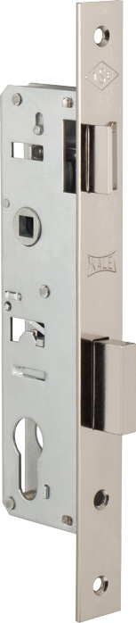 Корпус Kale kilit (Кале килит) узкопрофильного замка с защёлкой 153 (25 mm) w/b (никель)