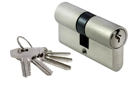 Ключевой цилиндр 60C SN (60мм), цвет никель матовый
