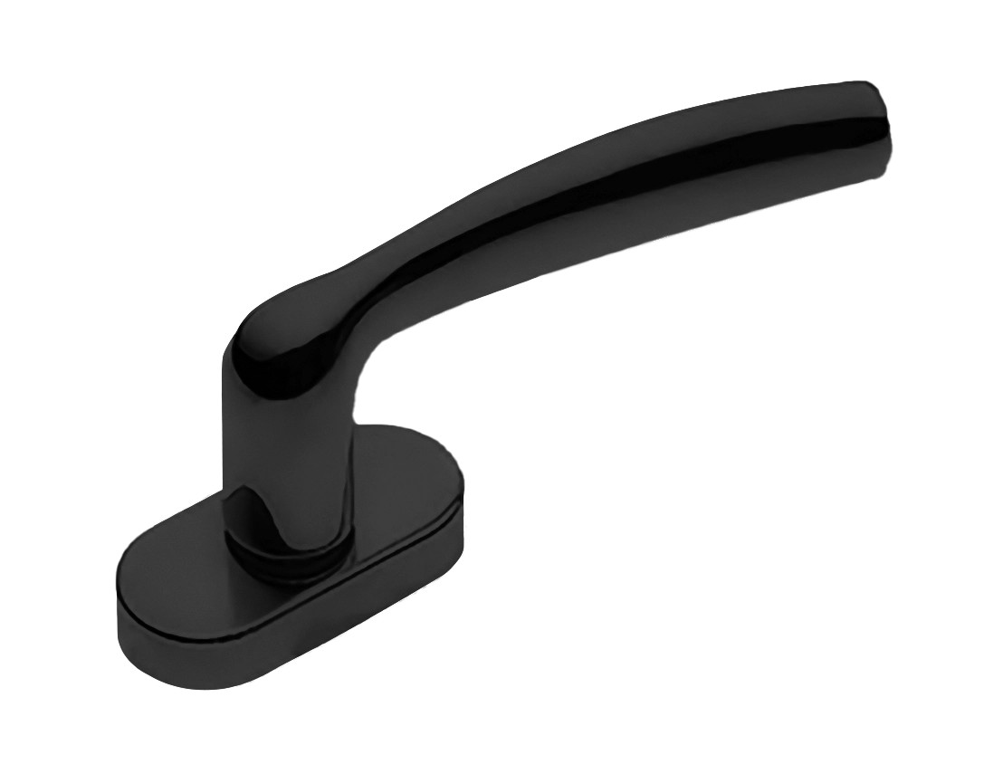 Ручка дверная VENERA W1 NERO-ST оконная с 4-х позицион. механизмом цвет черный soft touch
