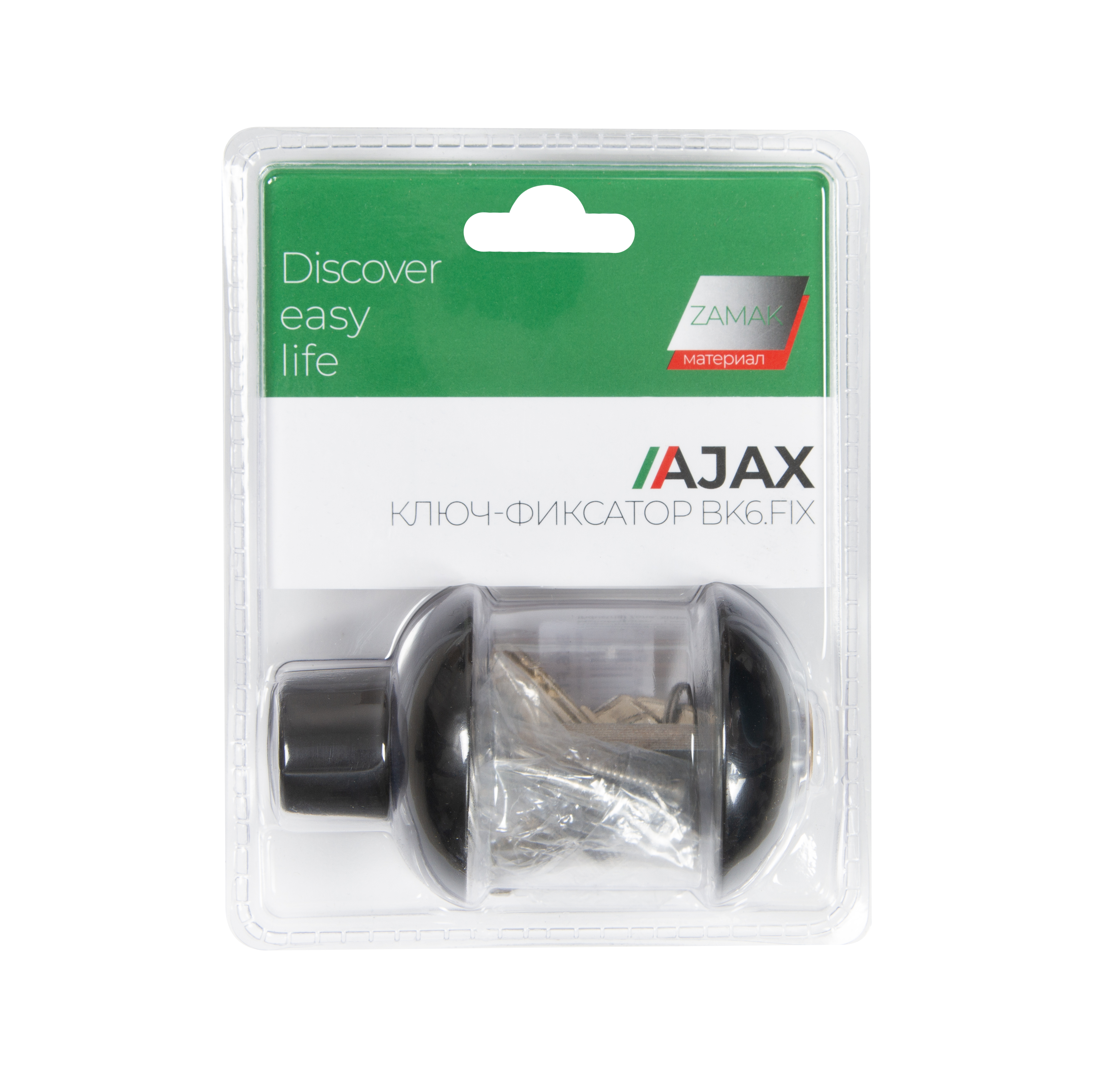 Ручка поворотная Ajax (Аякс) с фиксацией ключом BK6.FIX.JR BL-24 черный - Вид 3