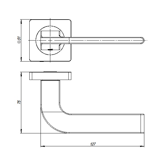 Ручка Ajax (Аякс) раздельная K.JK51.SPLINE (SPLINE JK) SN/CP-3 матовый никель/хром - Вид 2