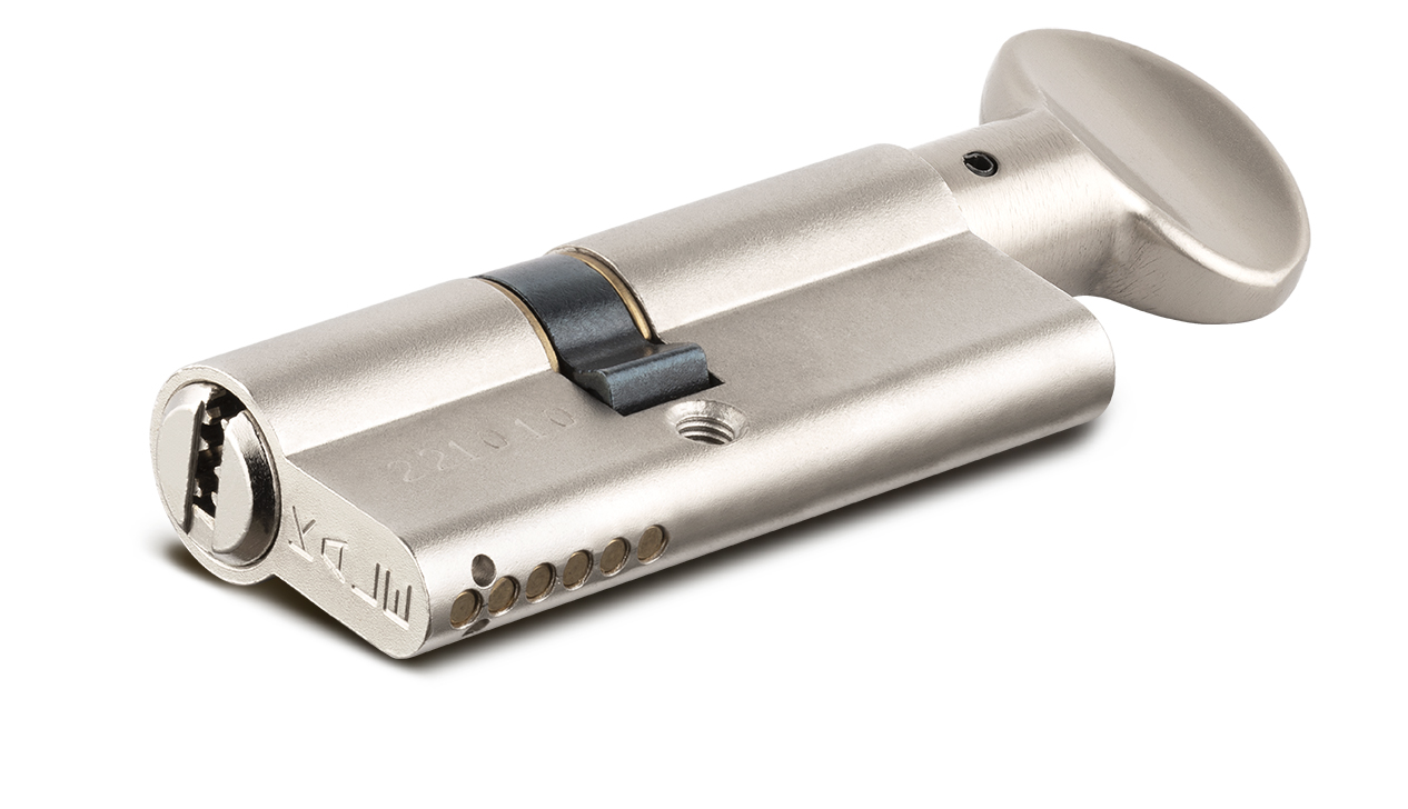 Цилиндровый механизм Kale kilit (Кале килит) с вертушкой 164 SM/68 (26+10+32) mm упк.БЛИСТЕР никель 5 кл. - Вид 2