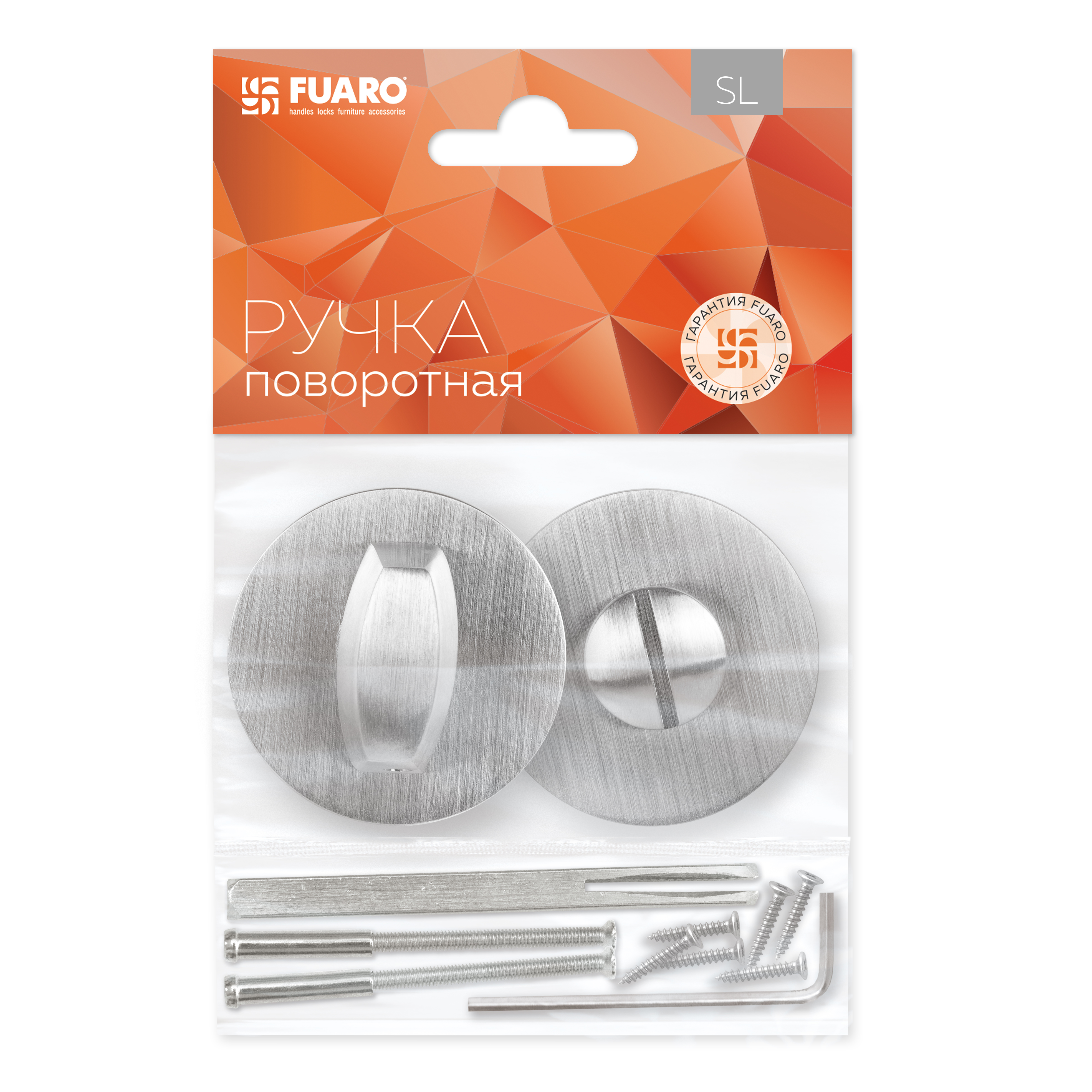 Ручка Fuaro (Фуаро) поворотная BK6.R.SLR52 (BK6 SLR) SSC-16 сатинированный хром - Вид 3