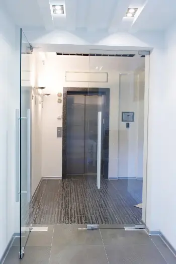 Маятниковая стеклянная дверь МД-1