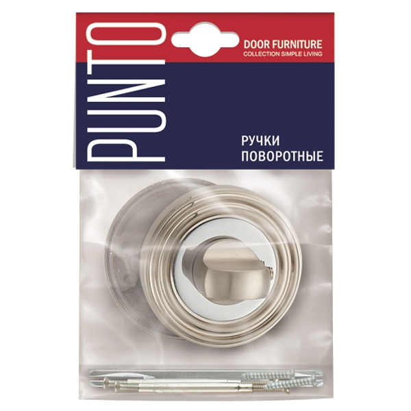 Ручка Punto (Пунто) поворотная BK6 ML SN/CP-3 матовый никель/хром - Вид 3