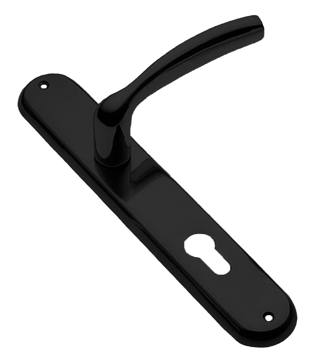 Ручка дверная VENERA PL NERO-ST на планке цвет черный soft touch