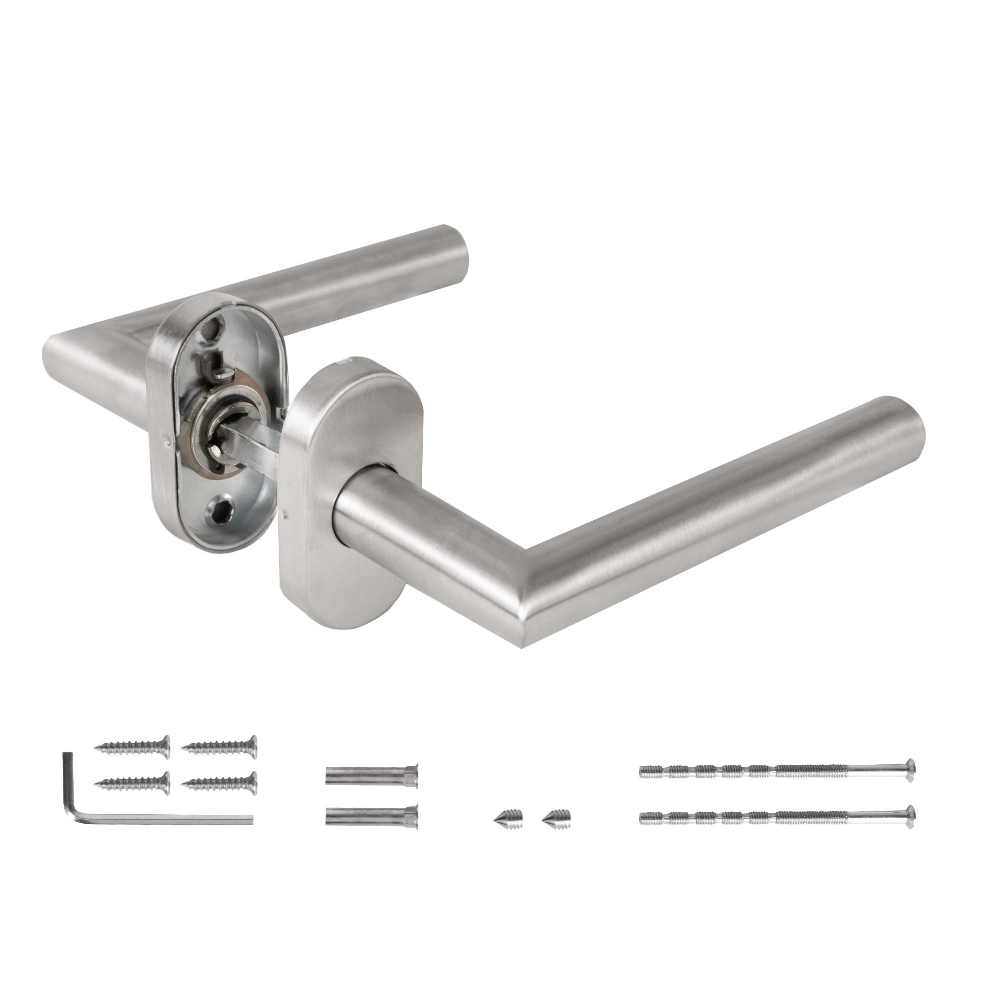 Ручка Fuaro (Фуаро) раздельная R.DSS201-0204P/19 INOX 201 (овальное основание) - Вид 4