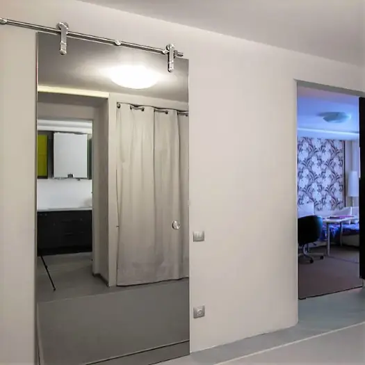 Зеркальная раздвижная дверь