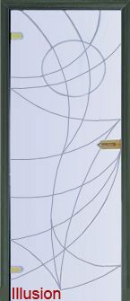 Стеклянная дверь Illusion модель 12