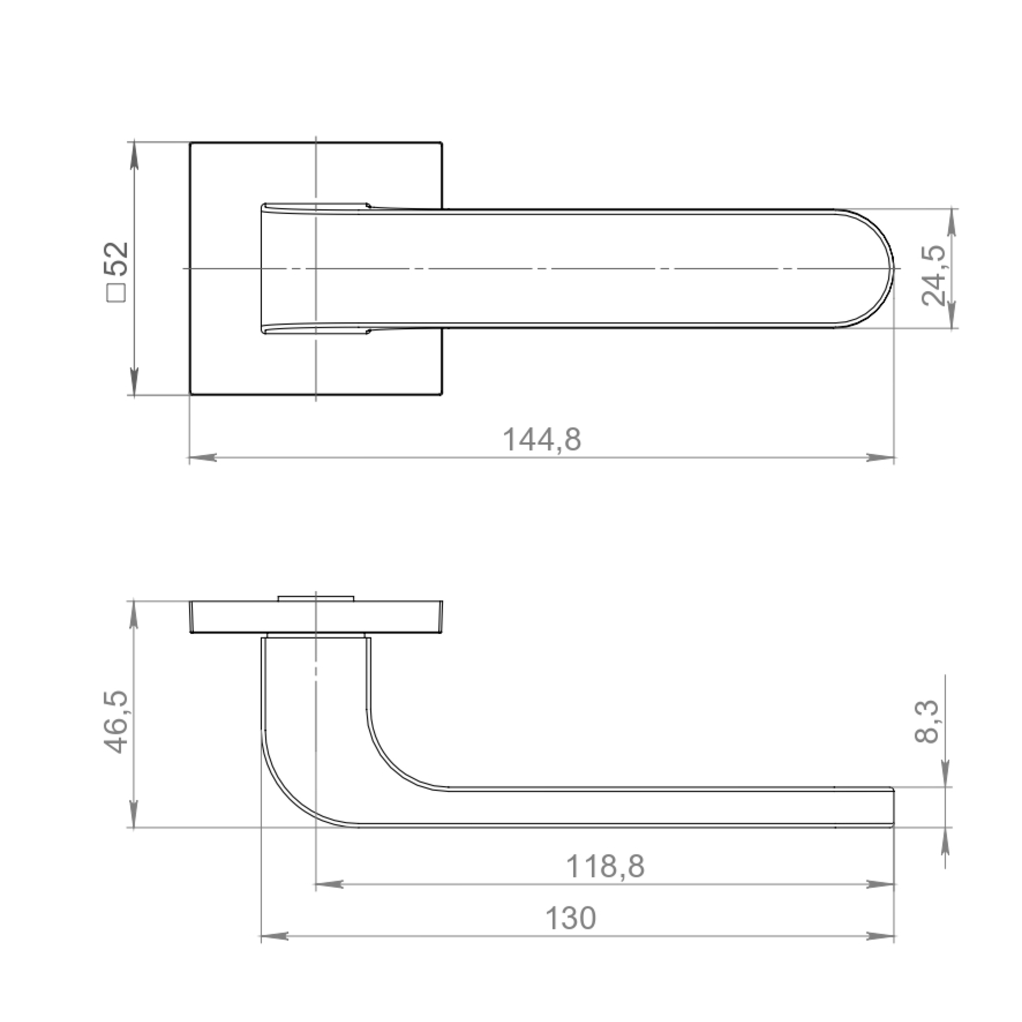 Ручка Ajax (Аякс) раздельная K.JS51.FLEX BL-24 черный - Вид 2