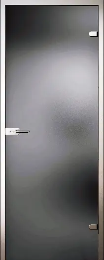 Стеклянная дверь Сатин Серое Матовое