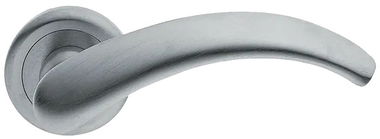 Ручка дверная ARCH R4 CSA раздельная на круглой розетке, цвет матовый хром, латунь