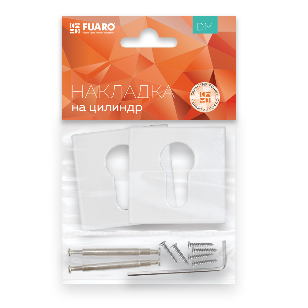Накладка Fuaro (Фуаро) под цилиндр ET.K.DM51 (ET DM) WH-19 белый - Вид 2