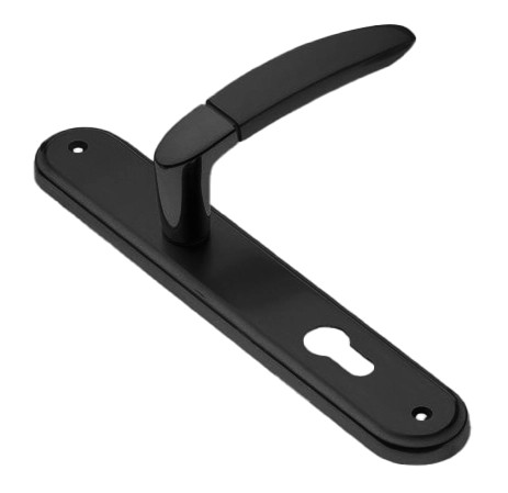 Ручка дверная SAIL PL NERO-ST на планке цвет черный soft touch