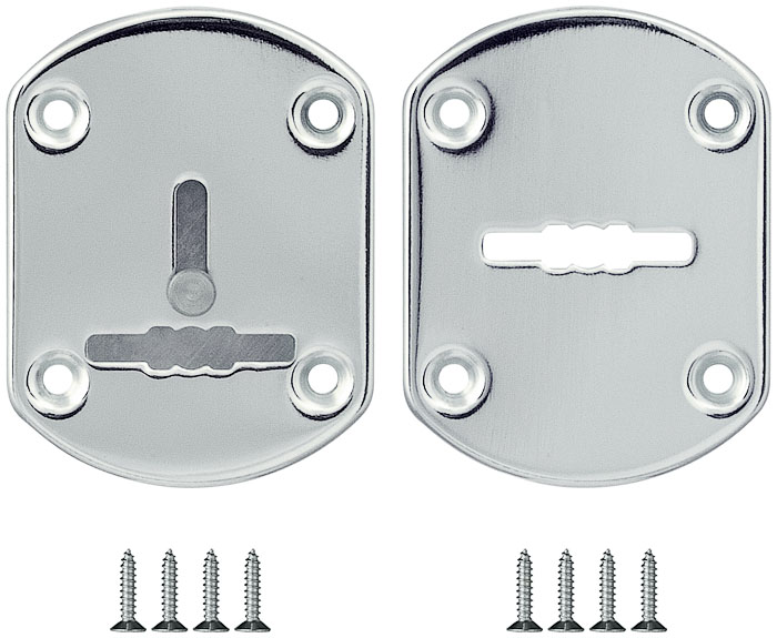 Накладка Fuaro (Фуаро) на сувальдный замок ESC.S-lift+S/OV.set (ESC021) с шторкой CP хром (2шт.)