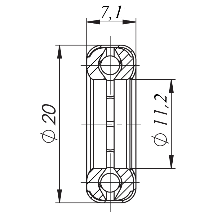 Подшипник к приварной петле Fuaro T1/141-20 - Вид 2