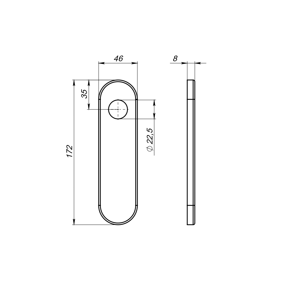 Комплект Fuaro (Фуаро) накладок FP.DH172.0433 NE ESC W/CYL HOLE 1prs (DH-0433) без отверстий под ЦМ - Вид 2