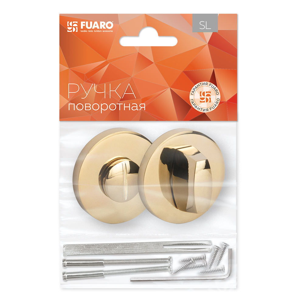 Ручка Fuaro (Фуаро) поворотная BK6.R.SLR52 (BK6 SLR) GOLD-24 (золото 24к) - Вид 2