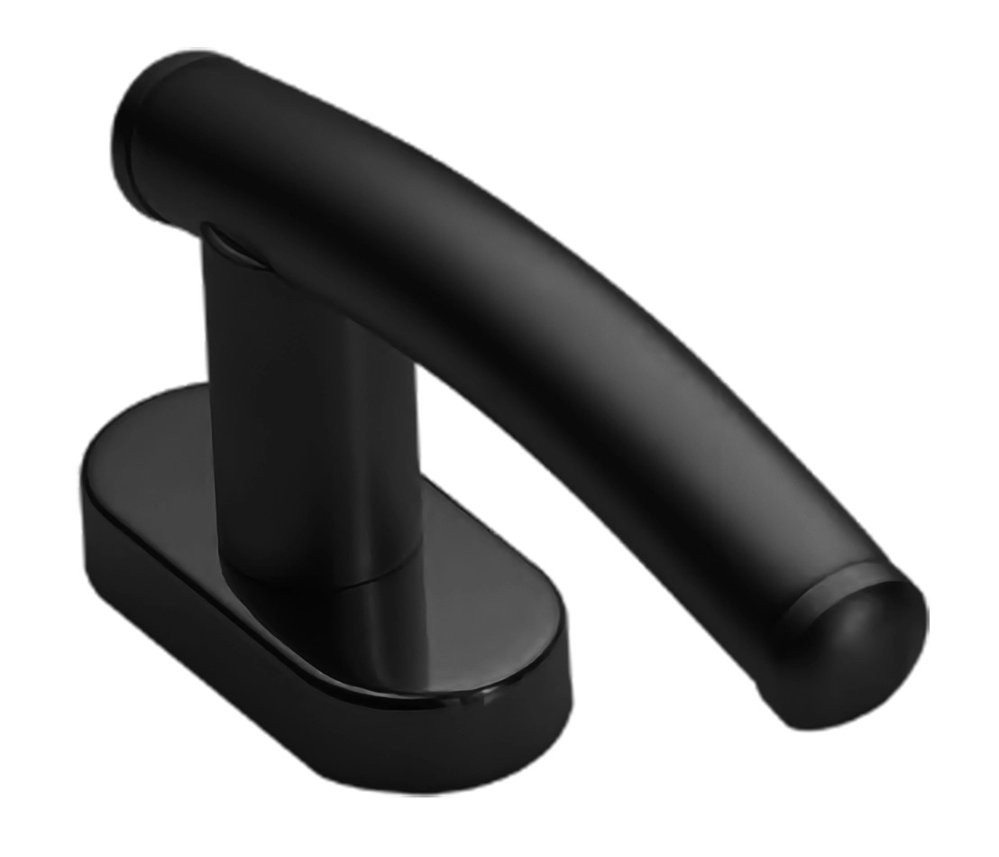 Ручка дверная LUNA W1 NERO-ST оконная с 4-х позицион. механизмом цвет черный soft touch