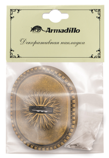 Накладка Armadillo (Армадилло) на сувальдный замок ESC.S-auto.CL/OV (PS-DEC CL / ATC Protector 1) OB-13 античная бронза - Вид 3