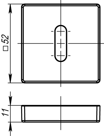 Накладка Armadillo (Армадилло) NORMAL PS USQ CP-8 Хром 2 шт. - Вид 2