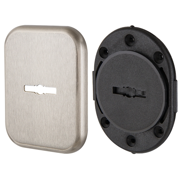 Декор. Armadillo (Армадилло) Квадратная накл. на сувальдный со шторкой PS-DEC SQ CT (ATC Protector 1) SN-3 Мат.никель - Вид 4