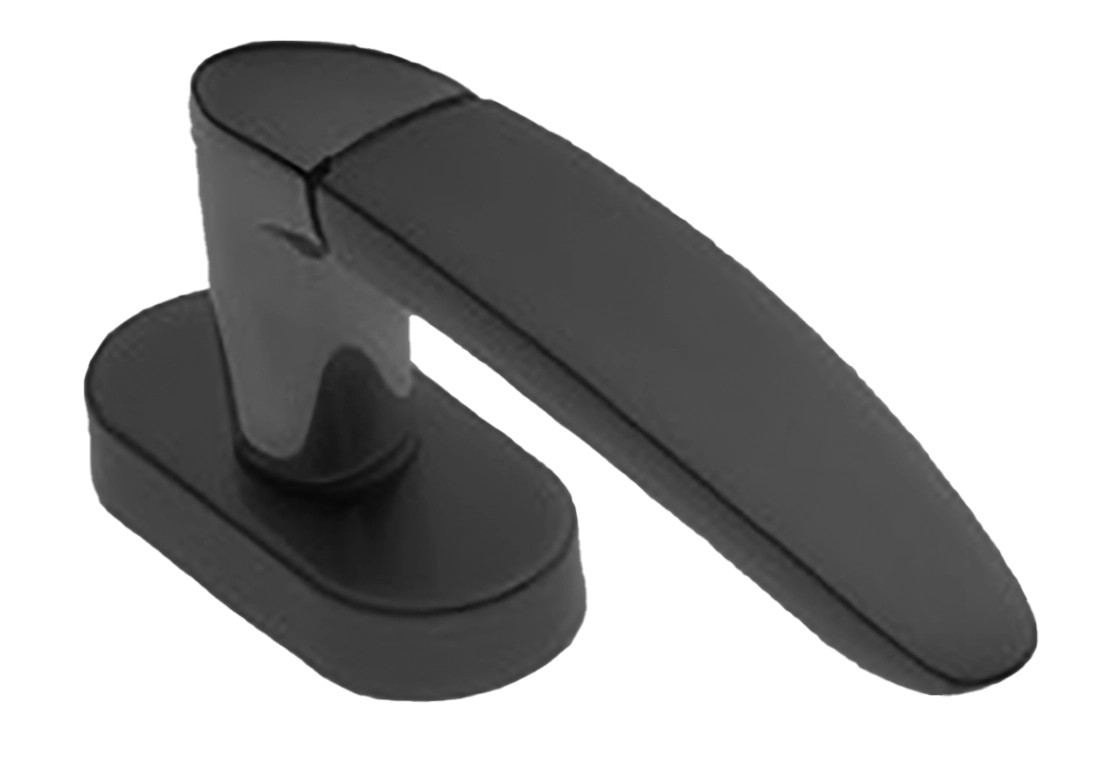 Ручка дверная SAIL W1 NERO-ST оконная с 4-х позицион. механизмом цвет черный soft touch