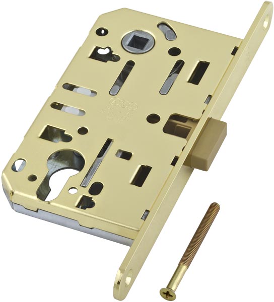 Корпус AGB (АГБ) врезного замка магнитный под цилиндр MEDIANA POLARIS B06103.50.03 (латунь)