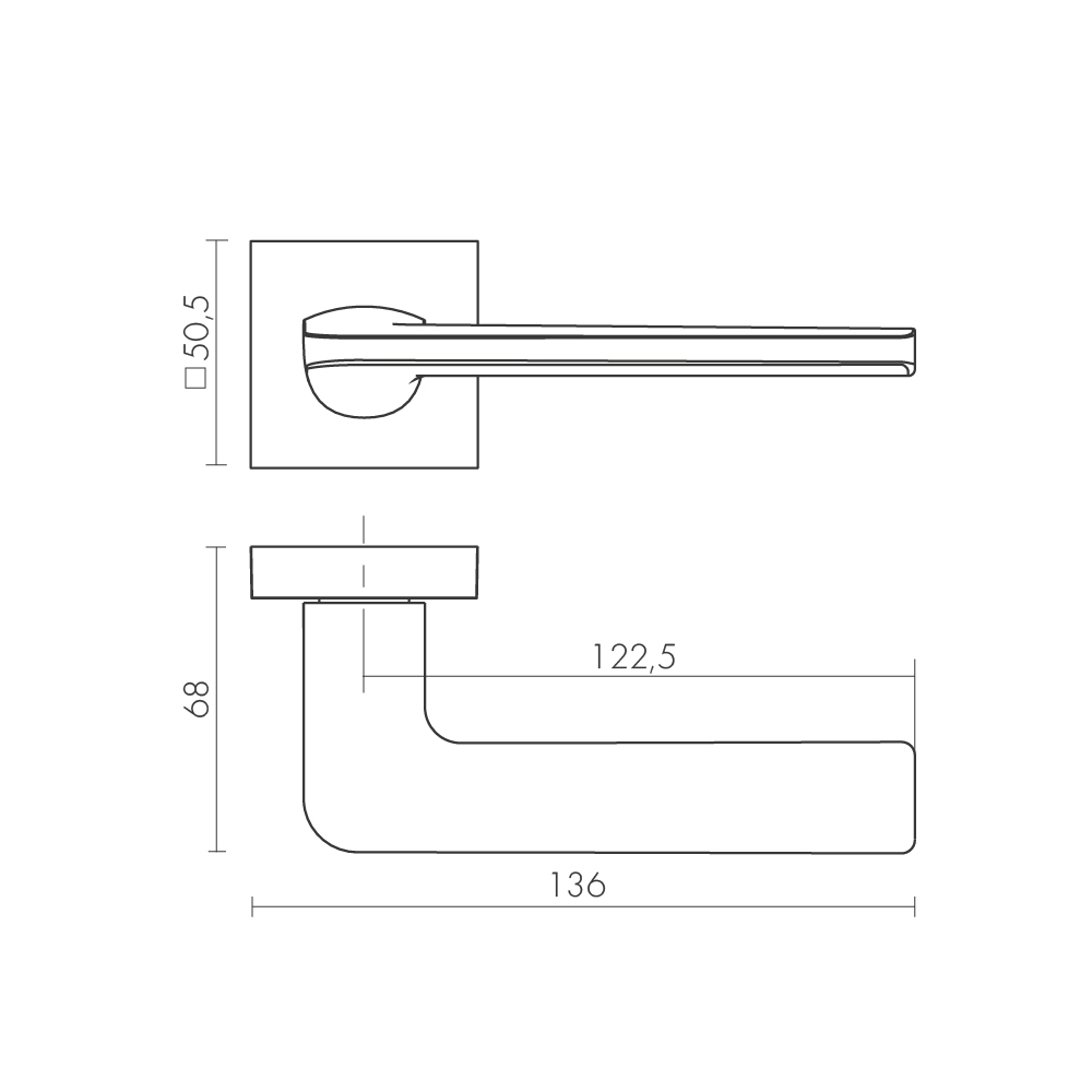Ручка Fuaro (Фуаро) раздельная K.DM51.FLOW (FLOW DM) WH-19 белый - Вид 2