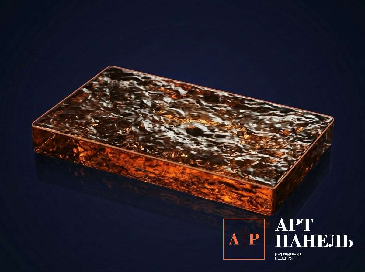 APBLK10 Двусторонний кирпич с текстурой рокарий янтарный