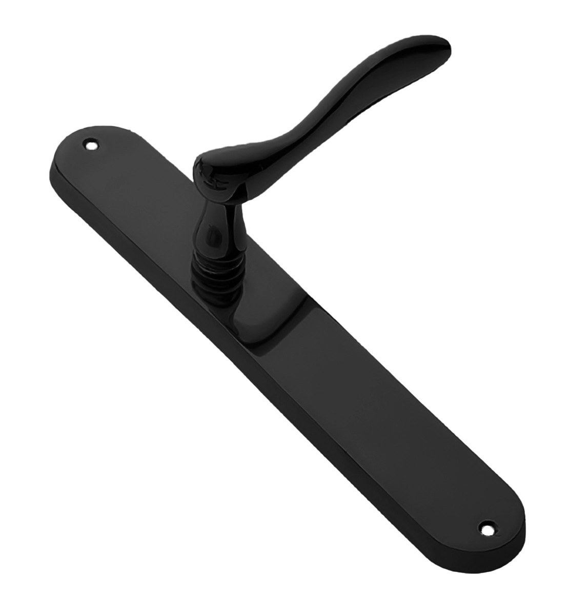 Ручка дверная TOSCANA PL NERO-ST на планке цвет черный soft touch