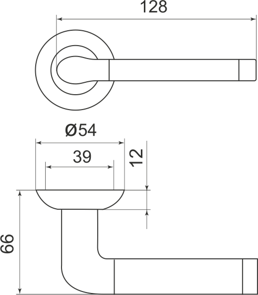 Ручка Armadillo (Армадилло) раздельная R.LD54.Stella (Stella LD28) SN/CP-3 матовый никель/хром TECH (кв. 8х140) - Вид 2