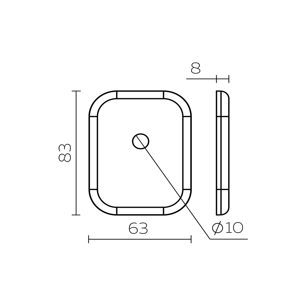 Накладка Fuaro (Фуаро) на шток цилиндра ESC.O.XL/K.486 (ESC 486-O SQ XL) CP хром (1шт.) - Вид 2
