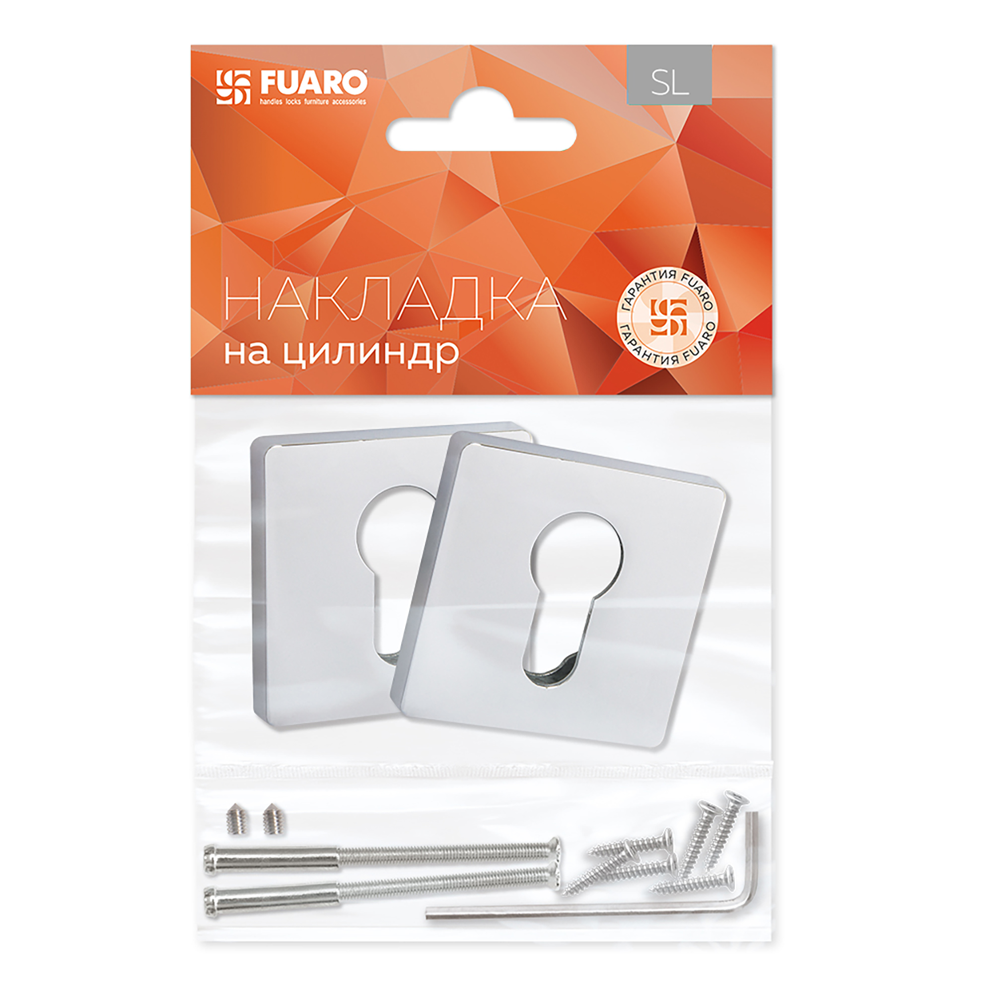 Накладка Fuaro (Фуаро) под цилиндр ET.K.SL52 (ET SL) CP-8 хром - Вид 3