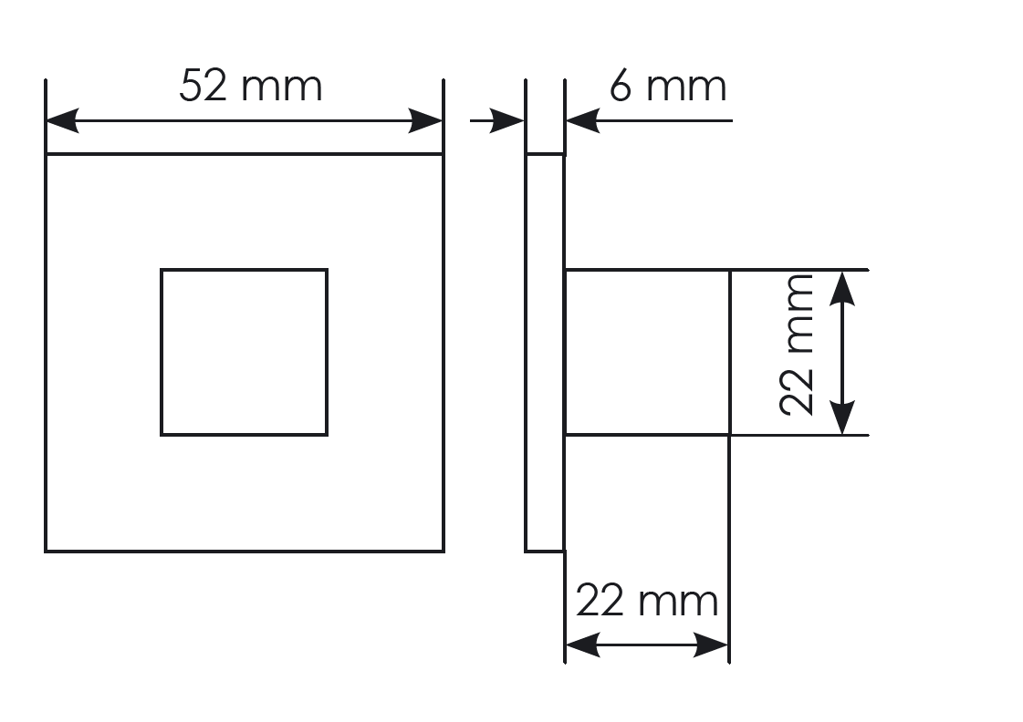 Комплект дверных ручек MH-55-S6 BL + завертка сантехническая MH-WC-S6 BL + защёлка бесшумная M1895 BL + петли врезные универсальные MSN 100X70X2.5-4BB BL (2шт), цвет черный - Вид 3